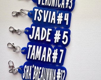 Backpack Keychain Name Tag, Custom Acrylic Name Keychain, Personalized Acrylic Name Tag, Diaper Bag Tag, Lunch Box Tag, Kids Name Tag