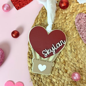 Valentine&#39;s Day Name Tags / Wooden Heart Name Tags / Wooden Name Labels / Wooden Gift Labels / Valentines day basket tags / new tags