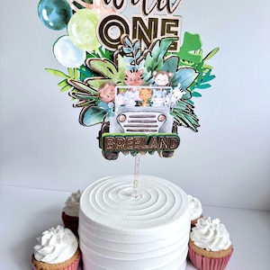 Un animal sauvage personnalisé, décoration de gâteau Safari, décoration de gâteau jungle, décoration de fête safari, décoration de fête jungle, décoration de gâteau un an