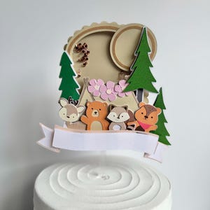 One Happy Camper Cake Topper, Camping 1st Birthday Party, Outdoor Theme Birthday, National Park Topper, Little Camper Cake Topper