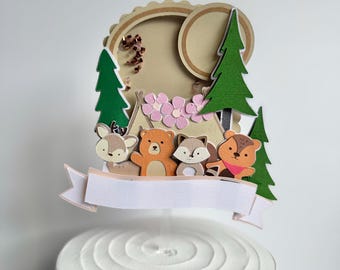 One Happy Camper Cake Topper, Camping 1st Birthday Party, Outdoor Theme Birthday, National Park Topper, Little Camper Cake Topper