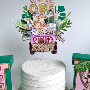Un animal sauvage personnalisé, décoration de gâteau Safari, décoration de gâteau jungle, décoration de fête safari, décoration de fête jungle, décoration de gâteau un an