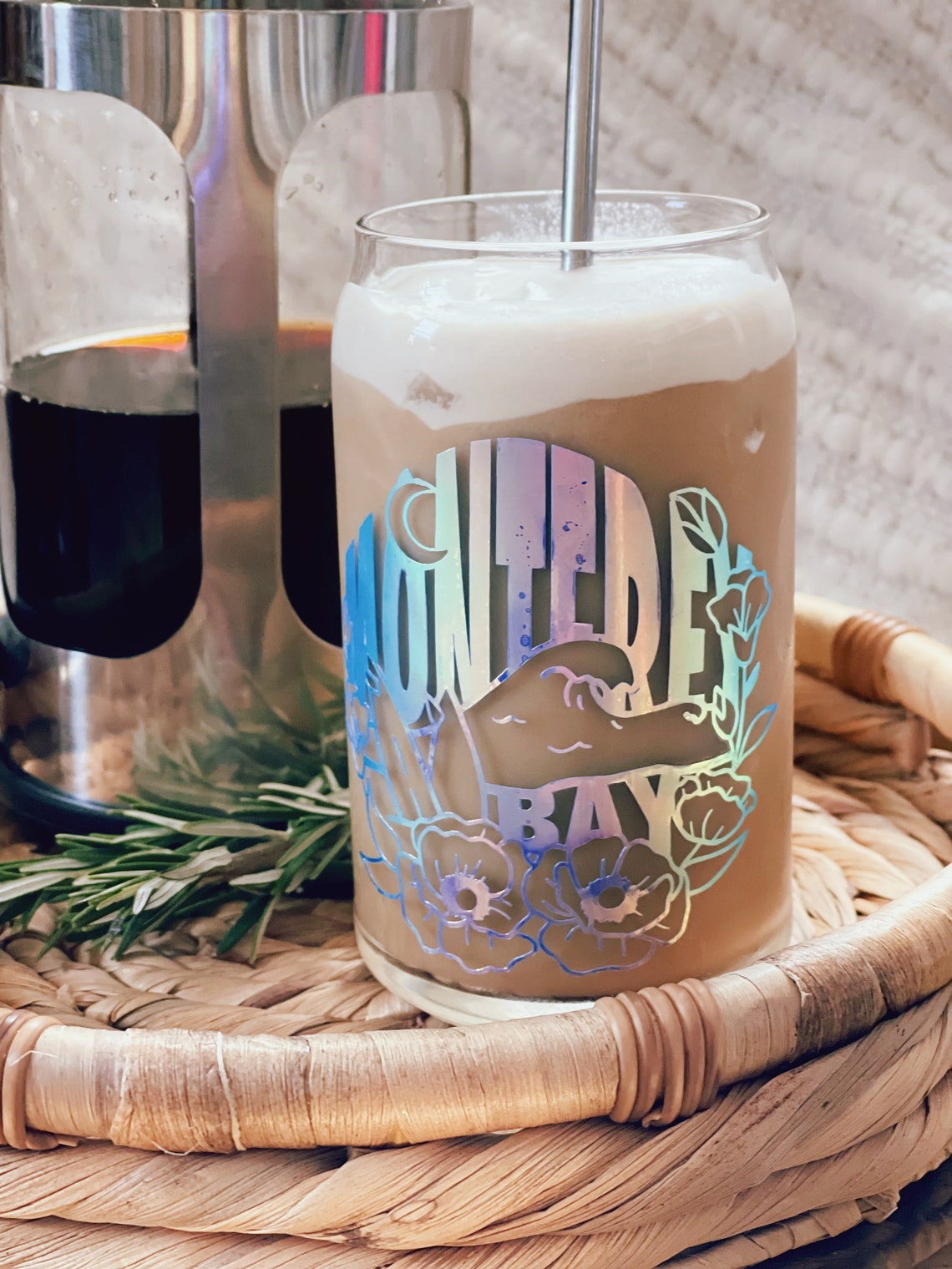 Monterey Bay Beach 16 oz Beer Can Soda Can Glassware Etsy