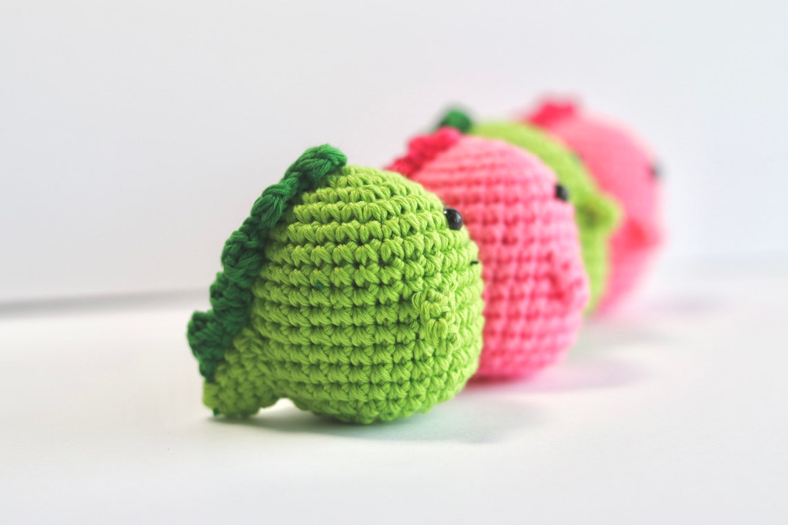 Dinosaur Keychain / Crochet Dinosaur / Amigurumi/ crochet Etsy