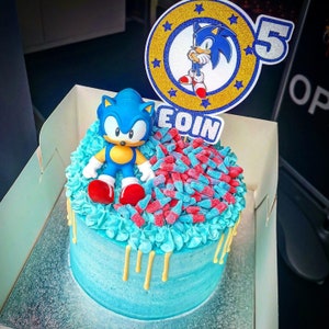 Sonic the Hedgehog Cake Topper - Etsy