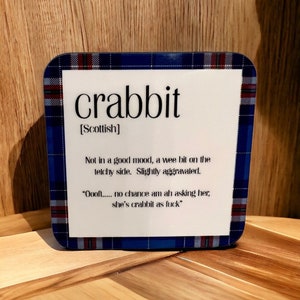 Crabbit Scottish dialect coaster