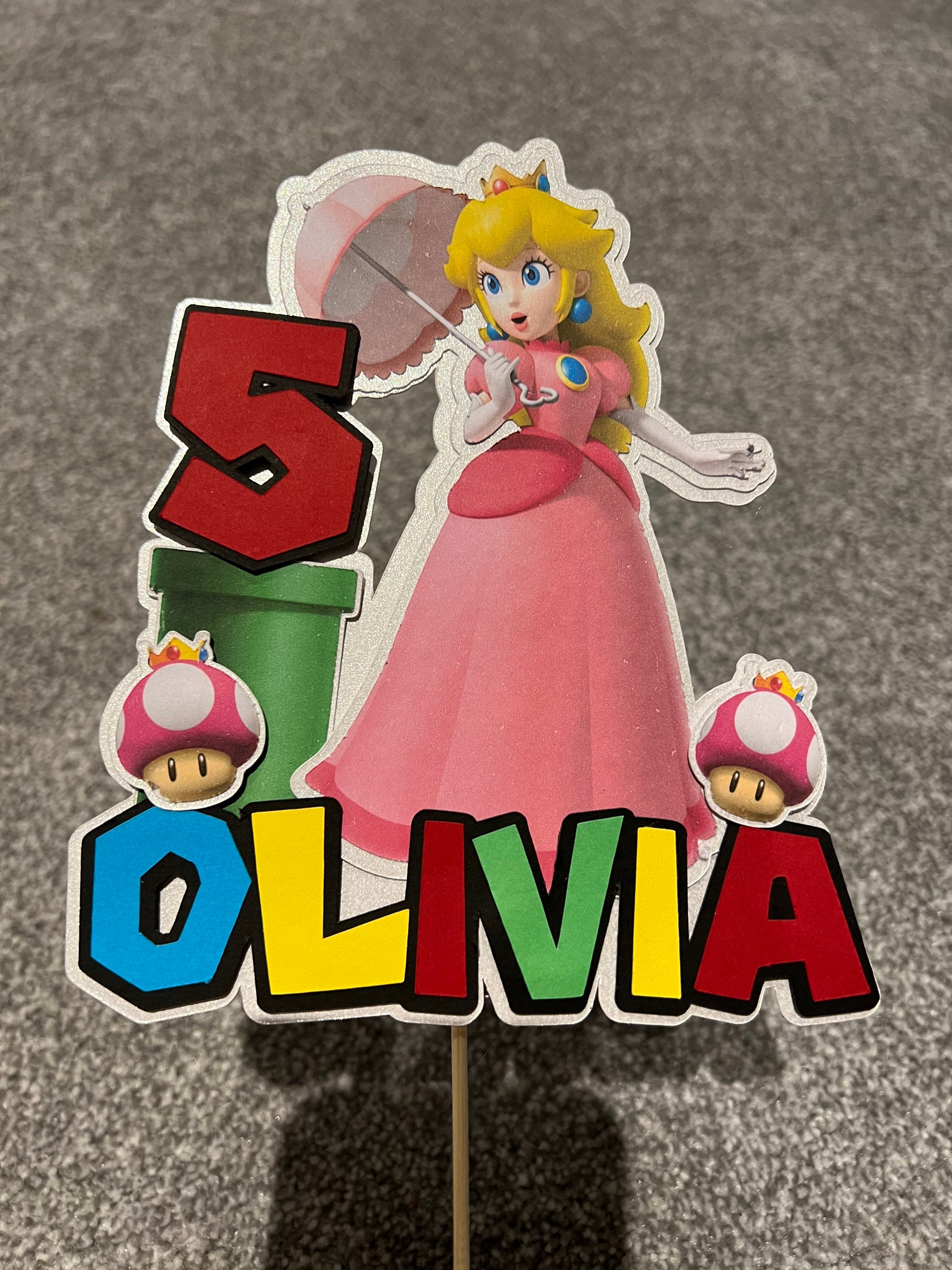 Princess Peach Cake Topper Princess Daisy Cake Topper Mario 