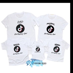 Tiktok Birthday Shirt/ Tiktok Shirt/Customized Shirt/family | Etsy