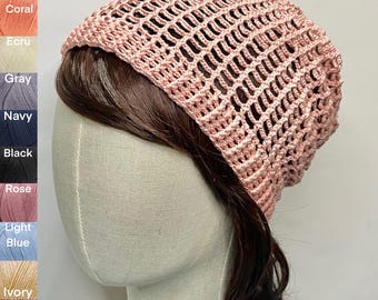 Spring/Summer Beanie, Hats for Warm Weather, Handmade Crocheted Fashion Accessories