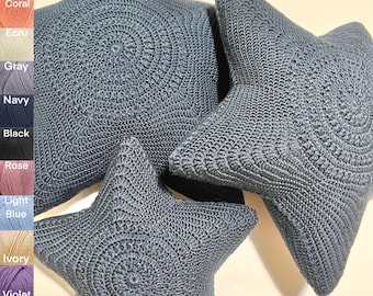 Star Pillow, Decorative Star Pillow, Pillow for Kids Room, Handmade Star Pillow, Pillow for Living Room, Unique Gifts, Crocheted Star