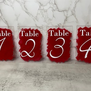 4x6 Acrylic Table Numbers