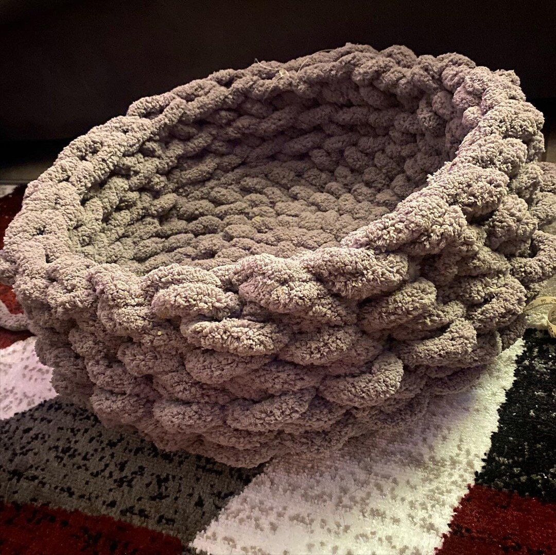 Chunky Knit Pet Beds Etsy