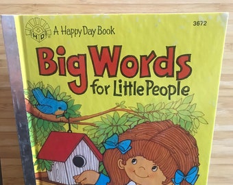 Big Words For Little People, 1985, Little Golden Book, Vintage, Children's Book, Bedtime Story, Storybook, Illustrated Book, Picture Book