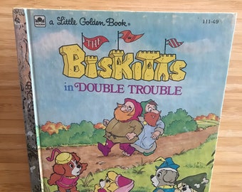 Biskitts in Double Trouble, 1984, Little Golden Book, Vintage, Children's Book, Bedtime Story, Storybook, Illustrated Book, Picture Book