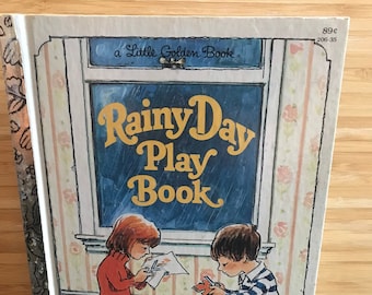 Rainy Day Play Book, 1981, Little Golden Book, Vintage, Kinderbuch, Gute-Nacht-Geschichte, Märchenbuch, Illustriertes Buch, Bilderbuch