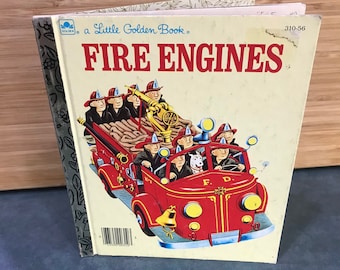 Fire Engines, Little Golden Book, No.310-56, Vintage, Children's Book, 1959