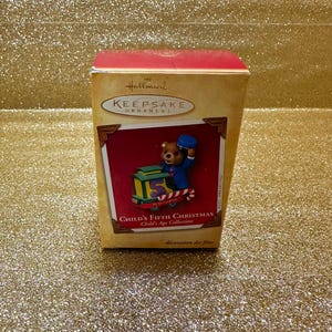 Vintage Hallmark Keepsake Child&#39;s Fifth Christmas
