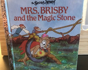 Mrs. Brisby and the Magic Stone, Little Golden Book, No.110-47, Vintage, Children's Book, 1982