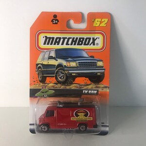 Matchbox, 1998, #62, TV Van, Intergalactic Research Van, Mattel, Mattel Wheels, Original Packaging, Vintage, Vehicle, Collectible