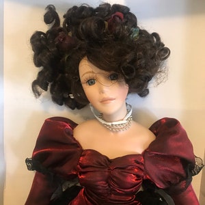 Porzellanpuppe, 18 Zoll, Vintage Porzellanpuppe, Puppe, Sammlerpuppe, Geschenke für Sie, Sammlergeschenk, Geschenkideen