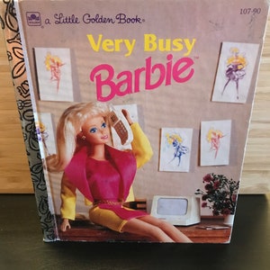 Very Busy Barbie, Little Golden Book, No.107-90, Vintage, Children&#39;s Book, 1993