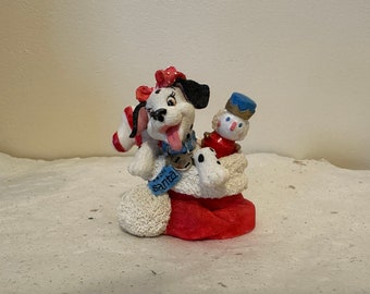 Vintage Disney Enesco 101 Dalmatians Spotted For The Holidays Christmas Figurine