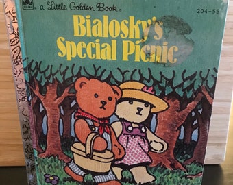 Bialosky's speciale picknick, gouden boekje, nr. 204-55, vintage, kinderboek, 1985