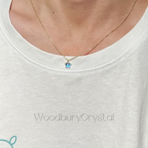 Dainty aura quartz necklace |sparkly rainbow star aura quartz necklace |Silver necklace |14k gold filled necklace