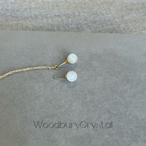 Natural Rainbow Moonstone Necklace |Dainty Blue Flash Moonstone | Minimalist Necklace| Silver Necklace|14k Gold Filled necklace| Solid Gold