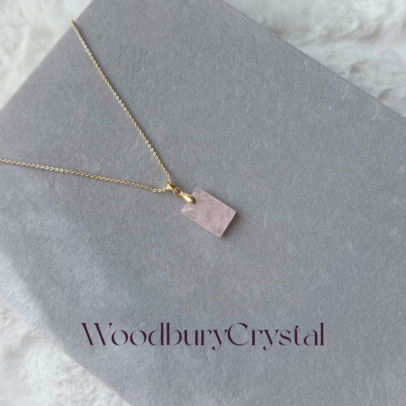 Pink Quartz Charm Necklace main image 1