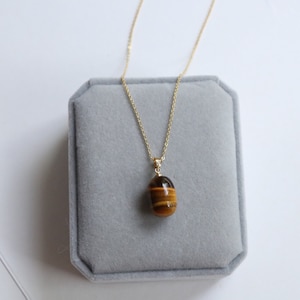 Tigers eye necklace |Healing crystal necklace |Pendant necklace| Natural tigers eye
