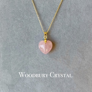 Natürliche Rosenquarz Halskette|Zierliche Rosenquarz Herz Halskette|Gold |Roségold |Sterling Silber|14k Gold filled Kette|Rosa Schmuck