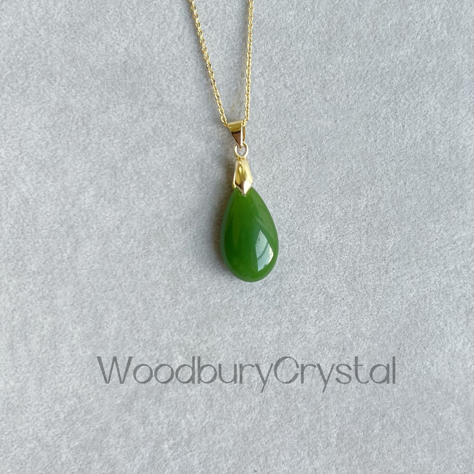 Natural Jade Gemstone Necklacehigh Quality Jade Teardrop Etsy
