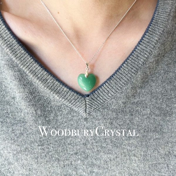 Green aventurine necklace |Genuine Gemstone necklace |Healing crystal necklace|Sterling silver necklace|Solid Gold necklace|14k gold