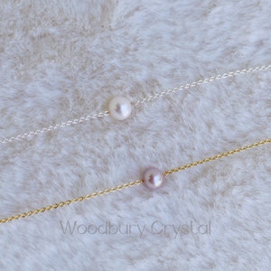 Natural pearl necklace |Dainty freshwater pearl necklace |Minimalist pearl necklace |Silver necklace |14k gold filled necklace