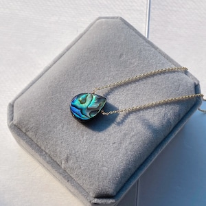 Abalone shell necklace|Tear drop necklace|