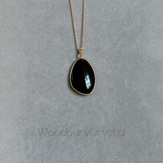 天然ブラックアゲートオニキスネックレス | ヒーリングクリスタル