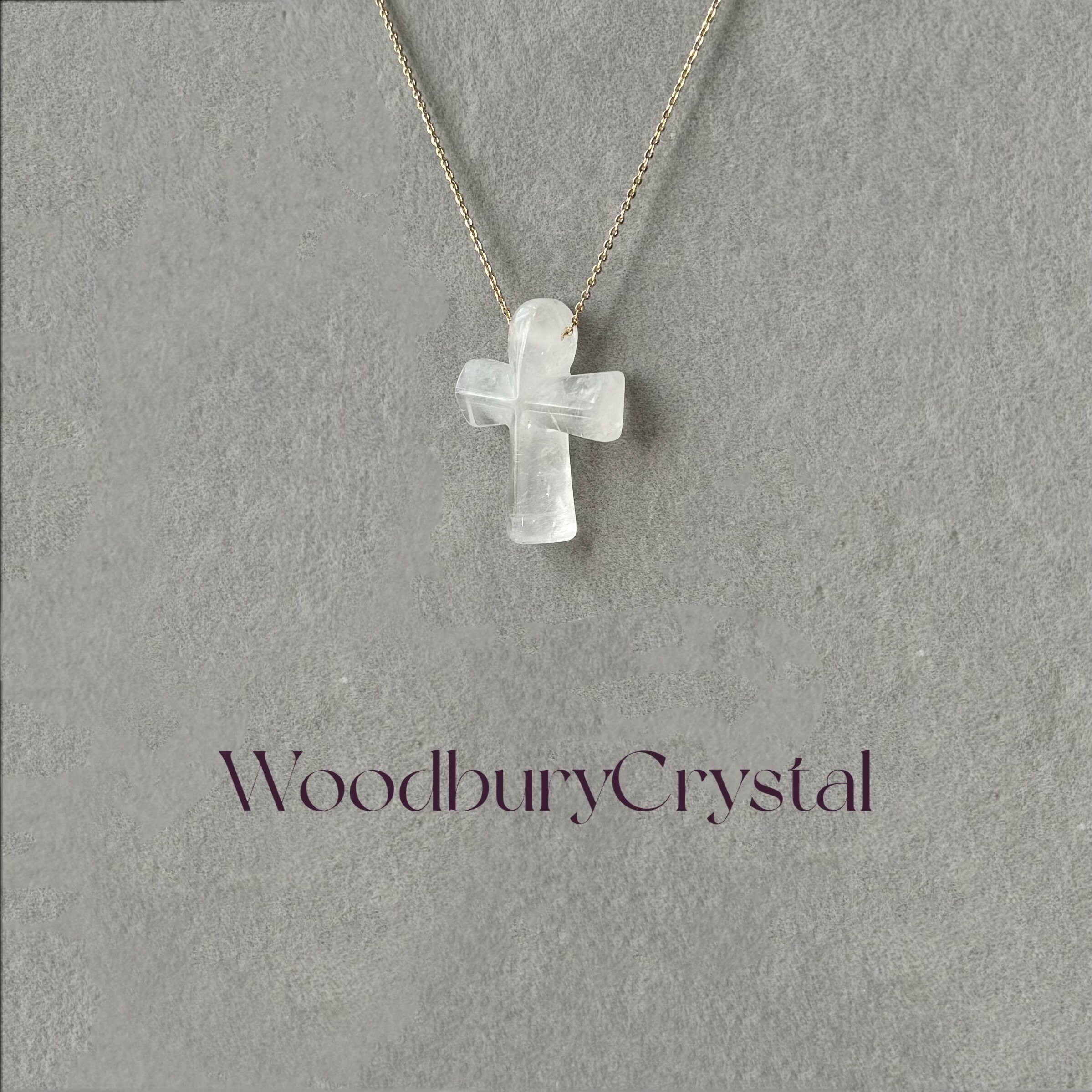 Natural Clear Quartz Necklace|clear Quartz Cross Pendant |solid