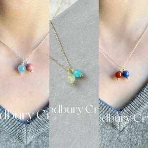 Kristallen ketting|Gepersonaliseerde kristallen ketting |Sierlijke kristallen ketting Helende kristallen bedel | 925 zilveren ketting|14k gold filled ketting