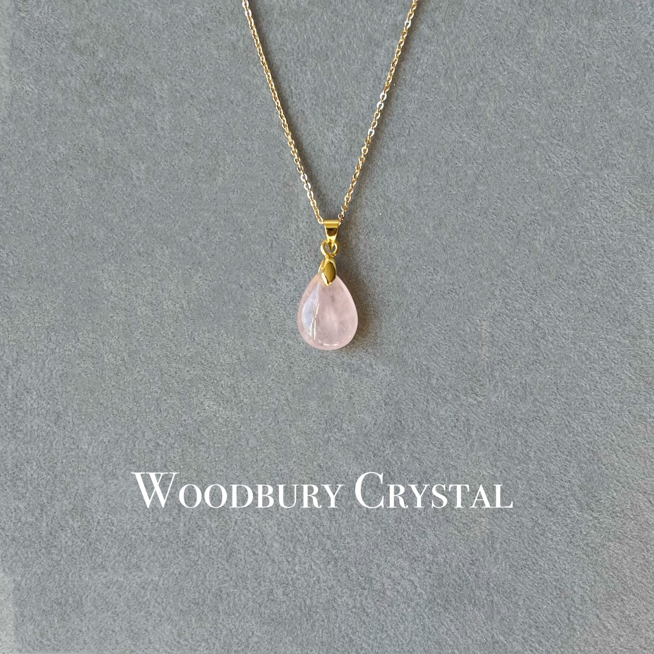 Natural Crystal Safety Clasp Pendant Necklace Rose Quartz - Temu