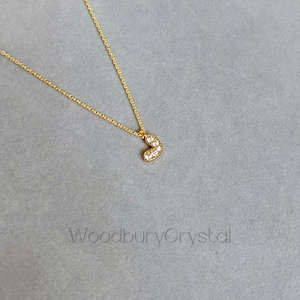 Minimalist necklace |Super dainty heart necklace|Diamond necklace |Super Sparkly |Solid Gold |Rose gold |Sterling Silver|Gold filled chain