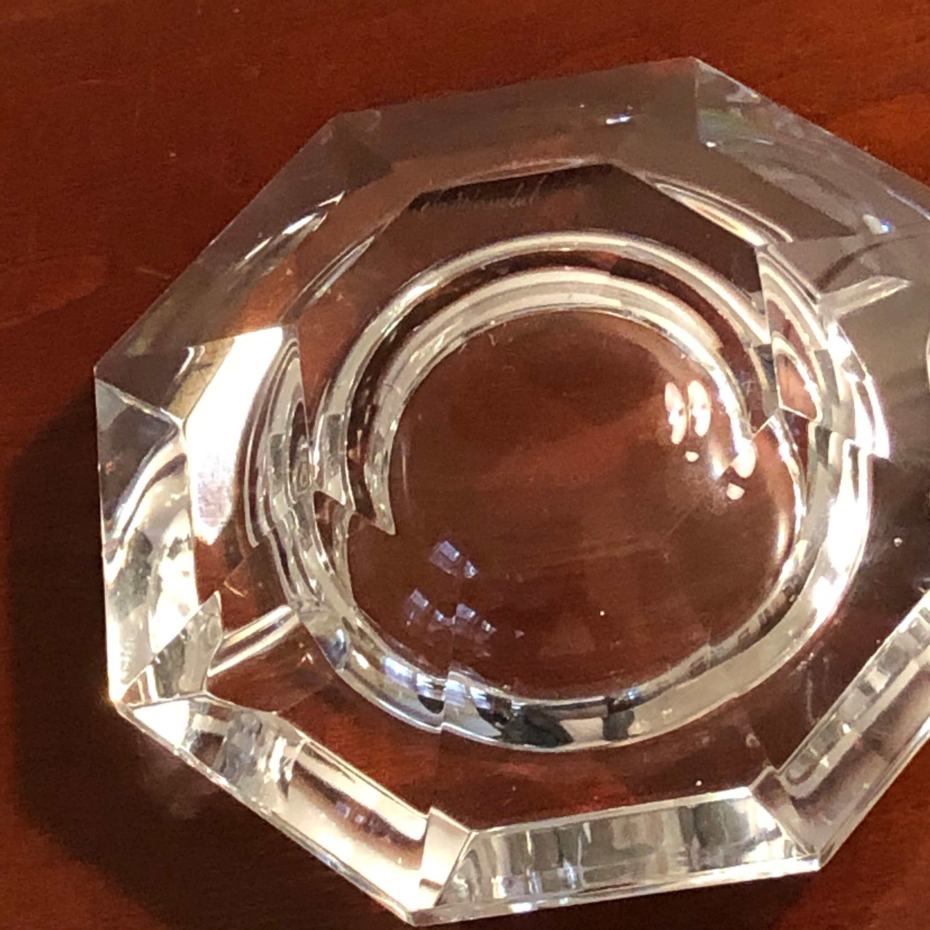 Vintage Crystal Ashtray Etsy