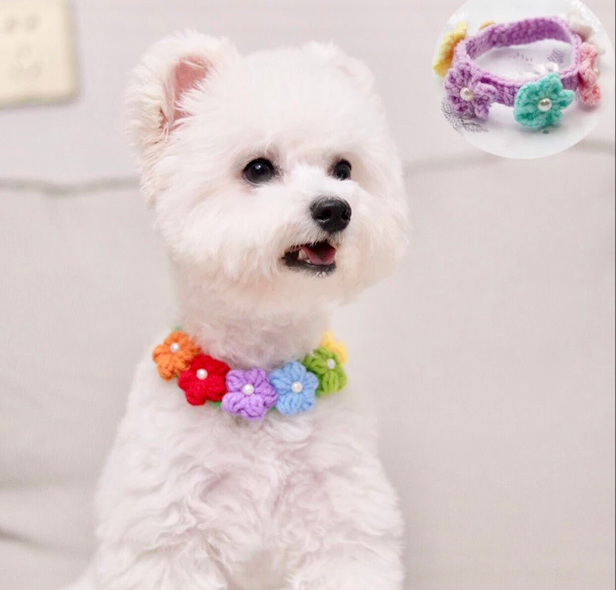 Handmade Knitted Crochet Pet Collar Crochet Cat Collar Cat Etsy