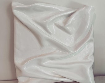 3D artwork, home decor, wall decor, canvas sculpture, abstract art, white picture, fabric art, sculpture