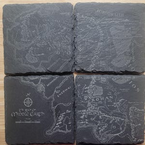 Mittelerde Landkarte LOTR Stein Untersetzer