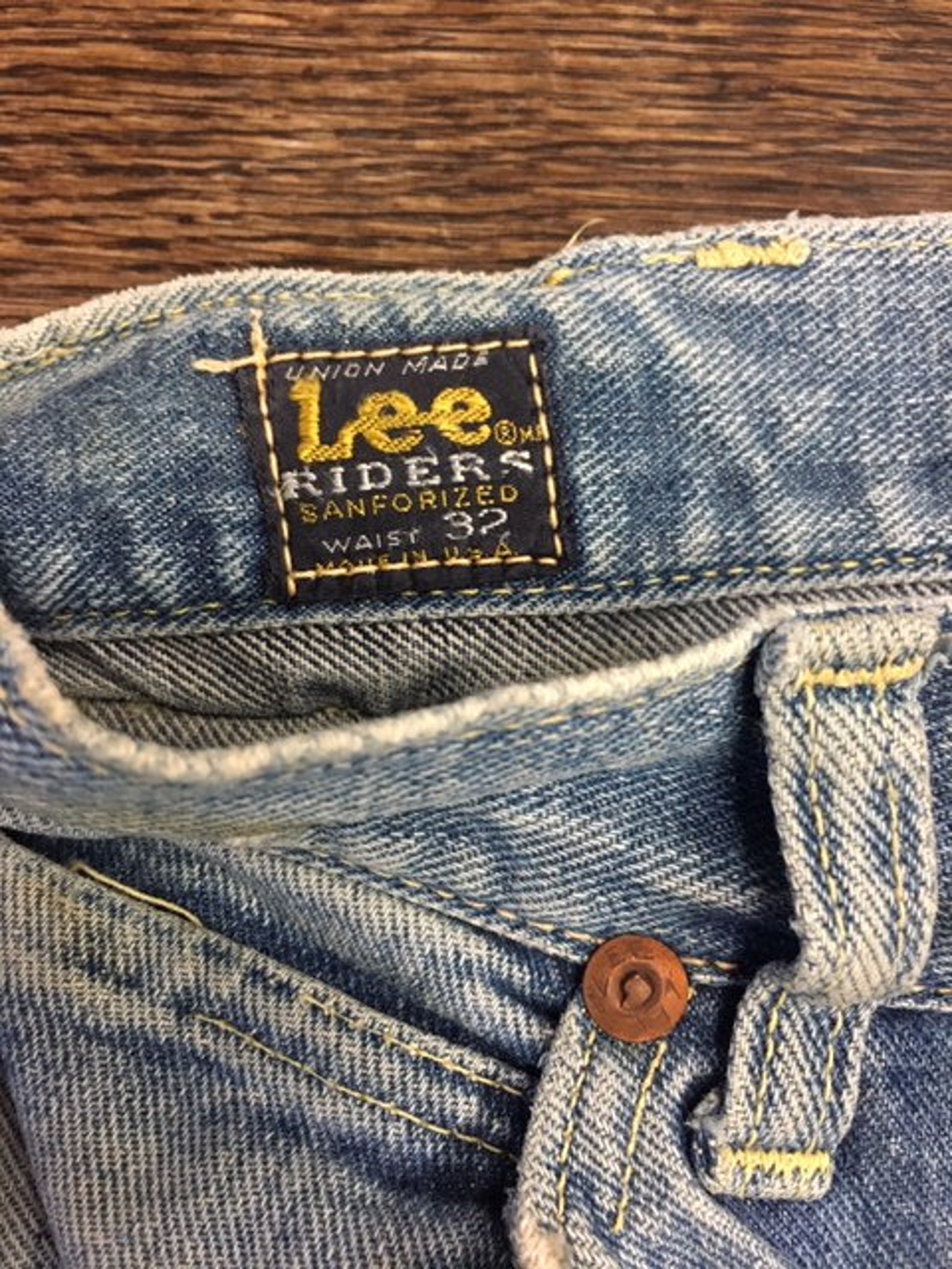 Men's Vintage Lee Riders Sanforized Jeans 32 Waist Etsy