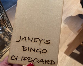 Personalised Bingo ClipBoard