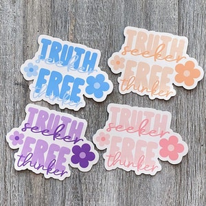 Truth Seeker Free Thinker Sticker / Conservative Sticker / Republican Sticker / American / Patriotic Decal / Vinyl Sticker / Waterproof afbeelding 1