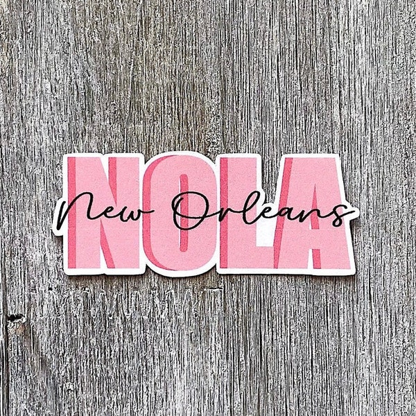 New Orleans Louisiana Sticker / NOLA / Southern / Decal / Laptop / Pink / Water Bottle Stickers / Die Cut Decals / Vinyl Decal