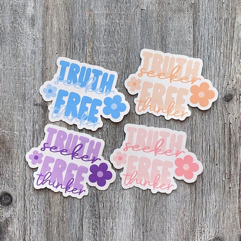 Truth Seeker Free Thinker Sticker / Conservative Sticker / Republican Sticker / American / Patriotic Decal / Vinyl Sticker / Waterproof afbeelding 1